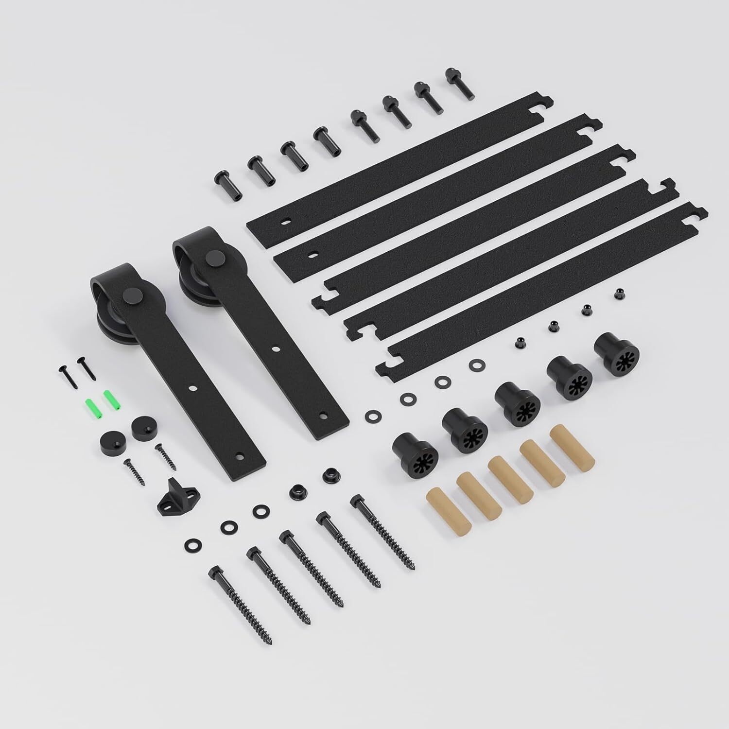 6.6FT Heavy Duty Sliding Barn Door Hardware Track Kit for One 36"-40" Wide Door