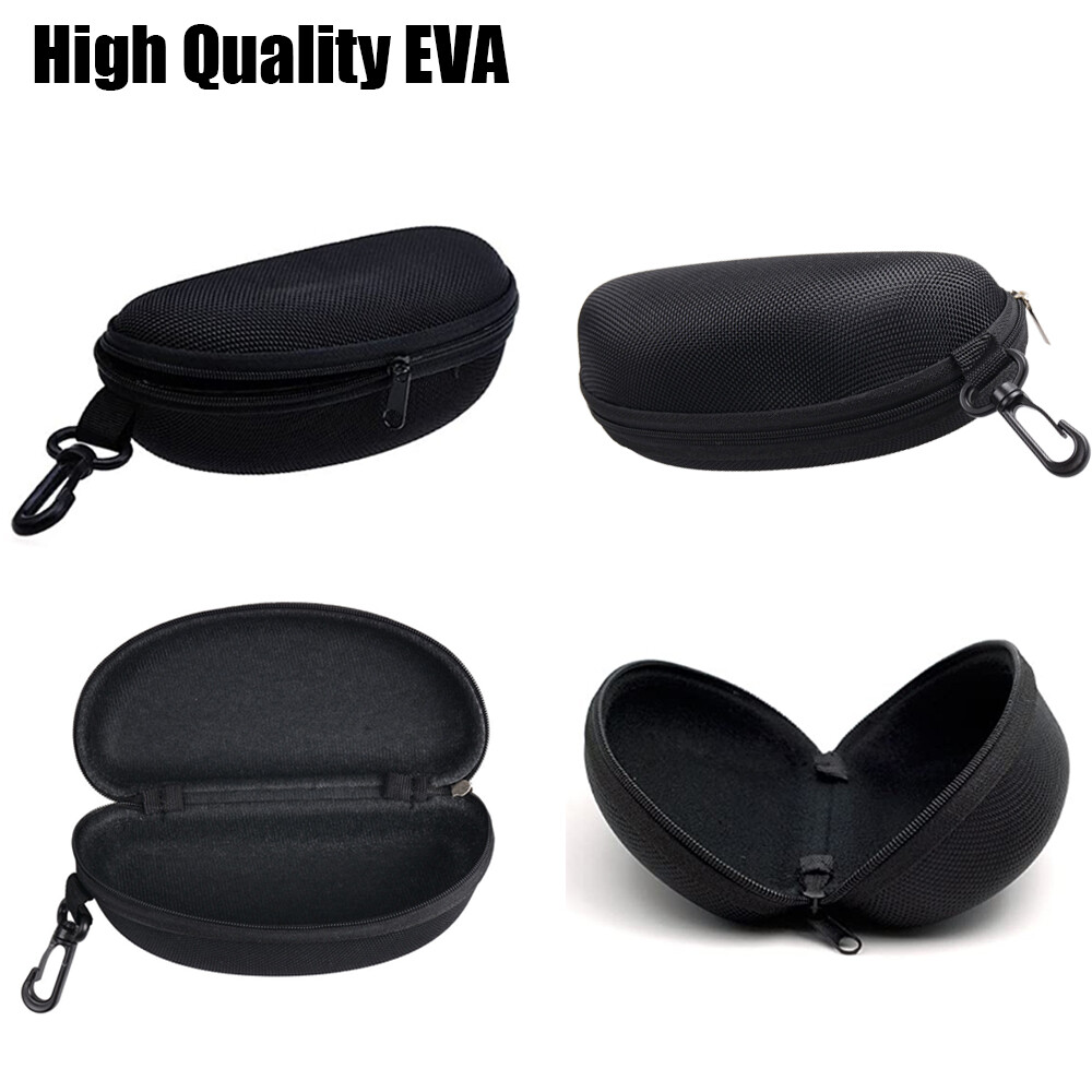 2-Pack Eye Glasses Case Box Sunglasses Protector Hard Zipper Belt Clip Portable