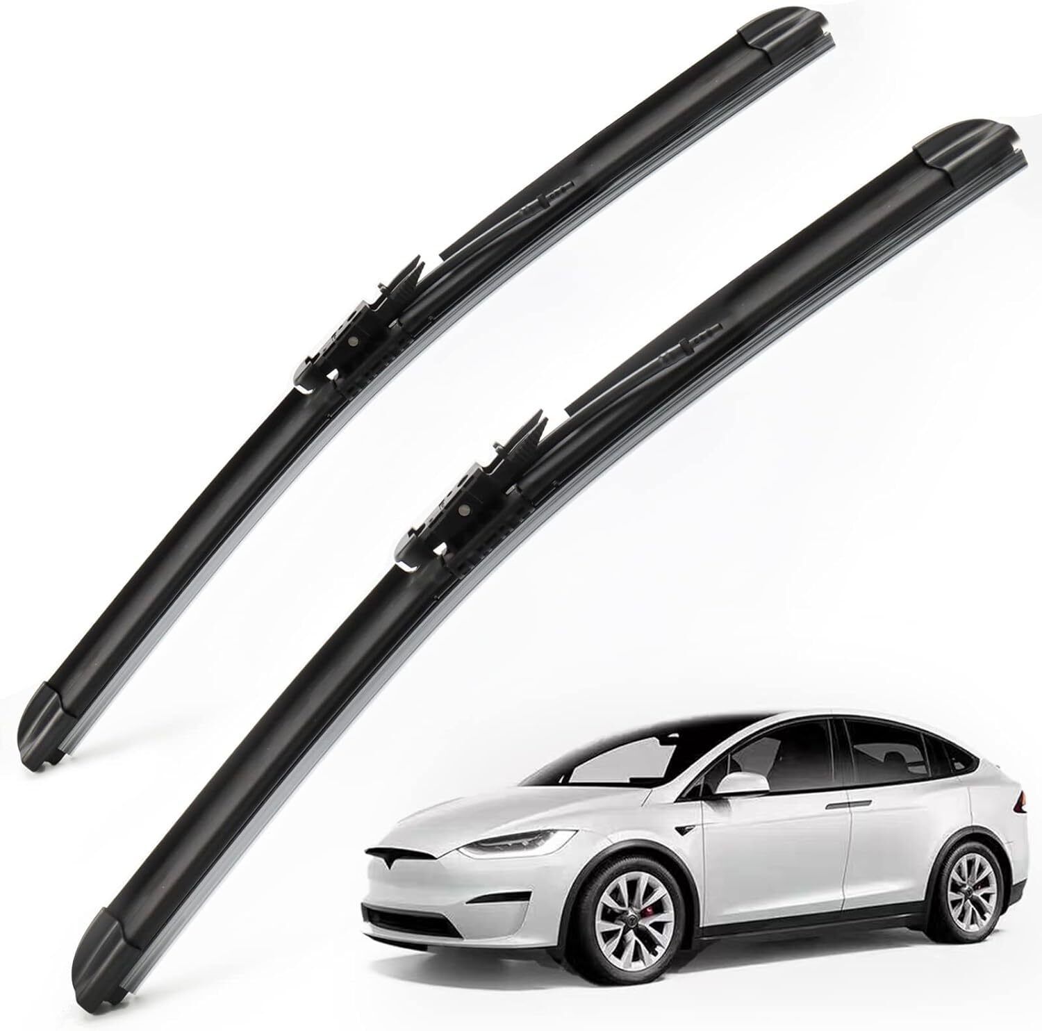 Front Windshield Wiper Blade for Tesla Model X 28" + 18" with Integrated Washing