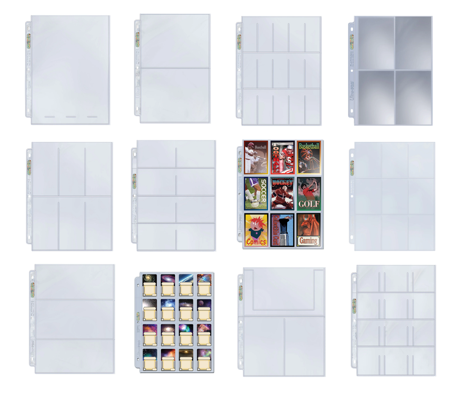 (25-Pack) Ultra Pro Pocket Binder Pages For 3 Ring Albums Cards, Gaming, Photos