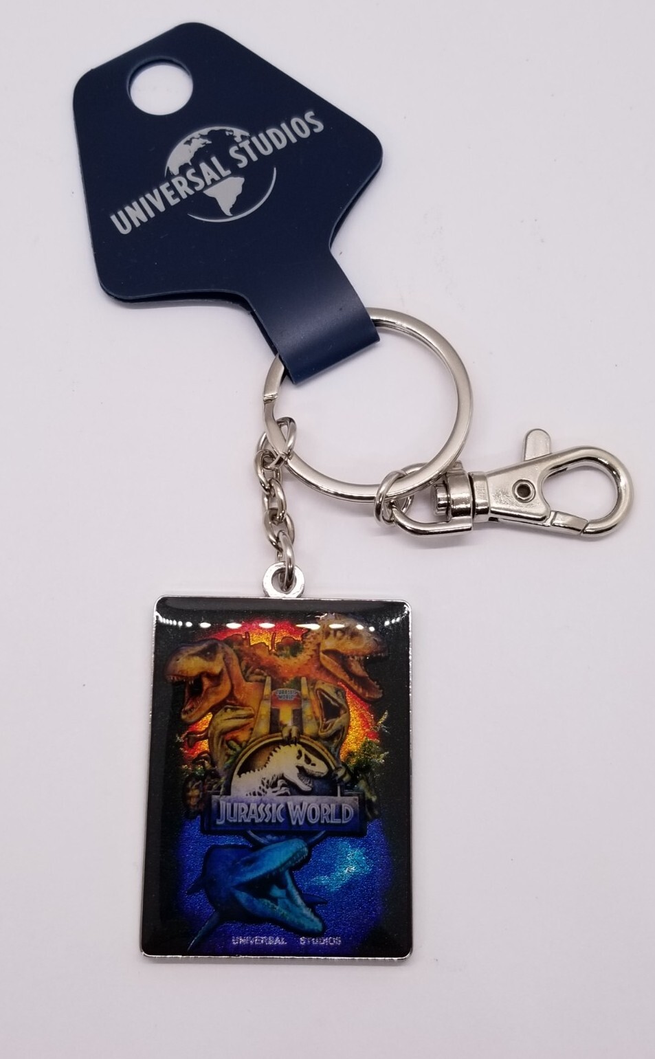 Universal Studios Jurassic World Dinosaur Poster Keychain w/Lobster Clasp New