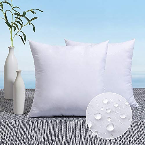 Pack of 18x18 Outdoor Pillow Inserts, Outdoor Throw Pillows Water 18x18 Inch 2