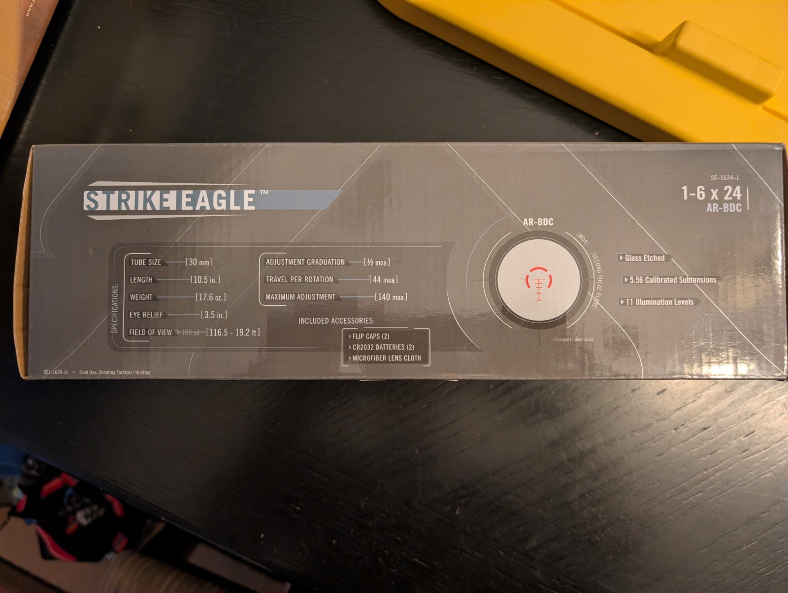 Vortex Strike Eagle Scope 1-6X24 AR-BDC Reticle Second Focal Plane. SE-1624-1