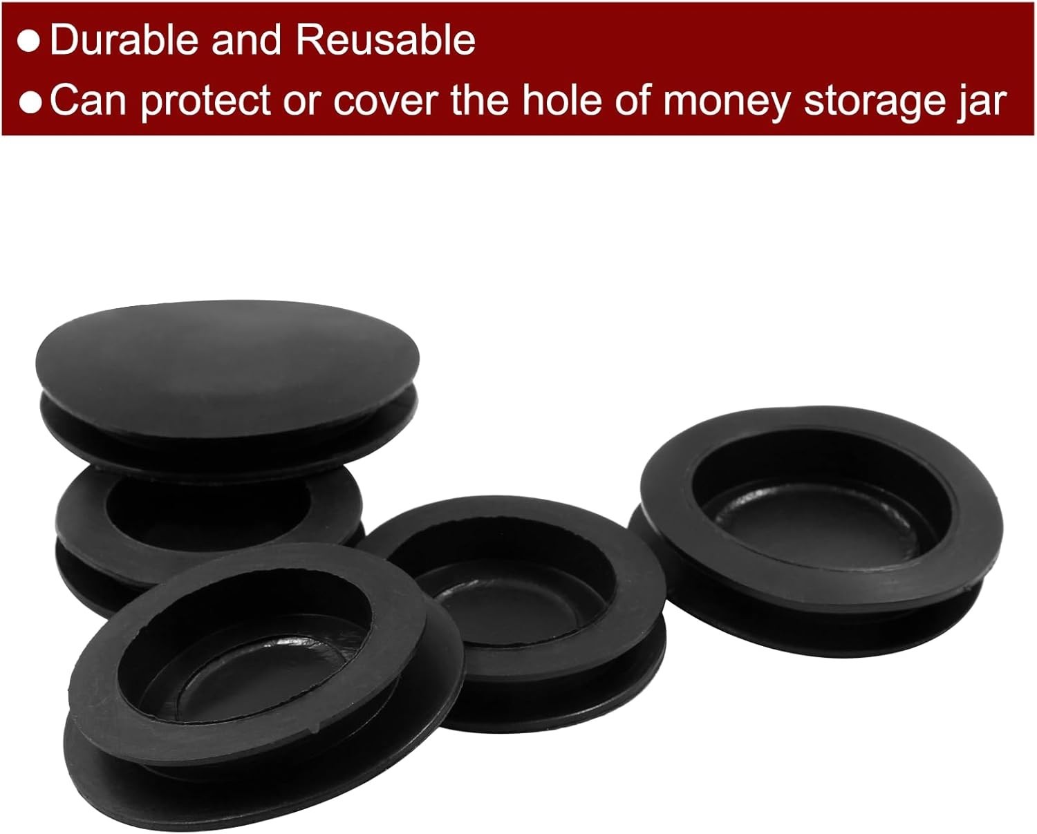 20 Pcs 5 Sizes Rubber Piggy Bank Stopper Saving Box Plug for Coin Bank Saving