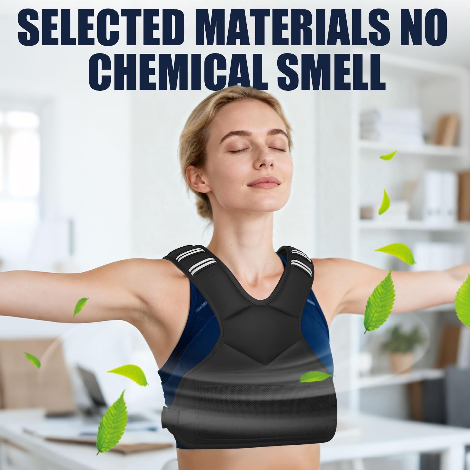 Adjustable Weighted Vest with Reflective Strip Fitness Training