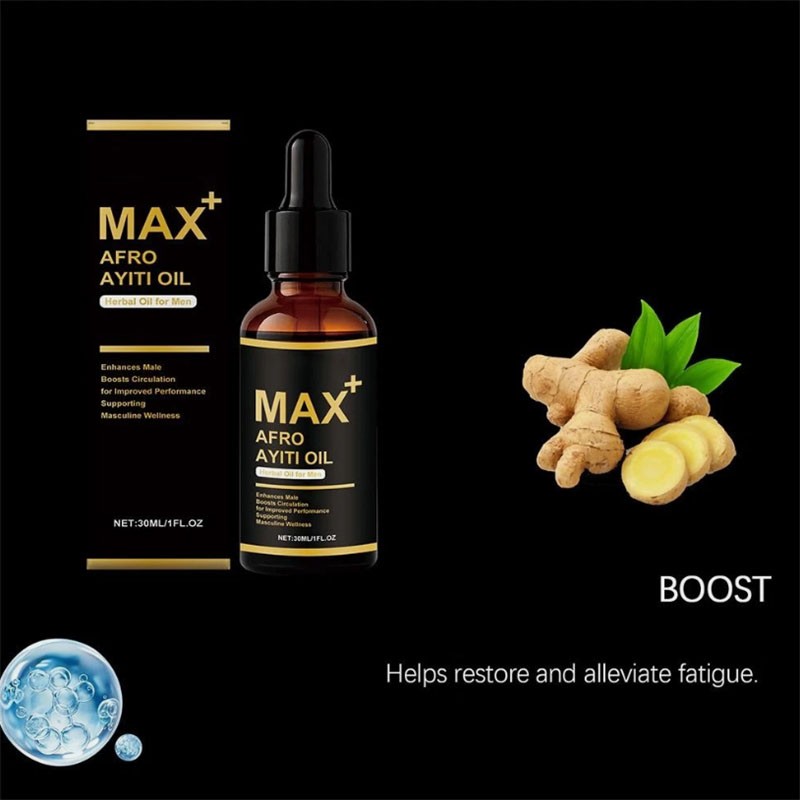 Max+ Afro Ayiti Oil Herbal Oil for Man Enhances Male Boosts Circulation NEW