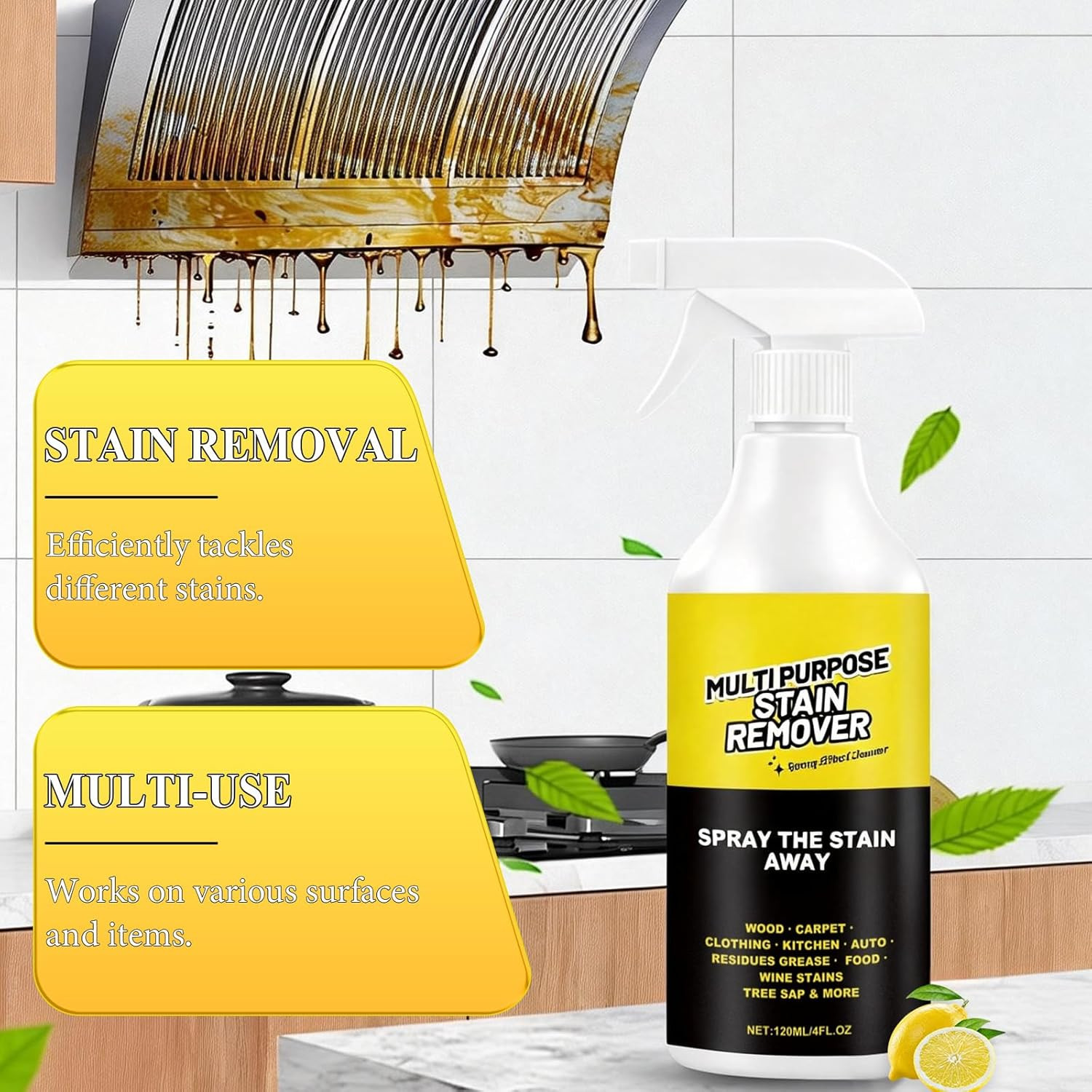 2Pcs Alien Multi-Purpose Stain Remover, All Purpose Cleaner Spray, Powerful Clea