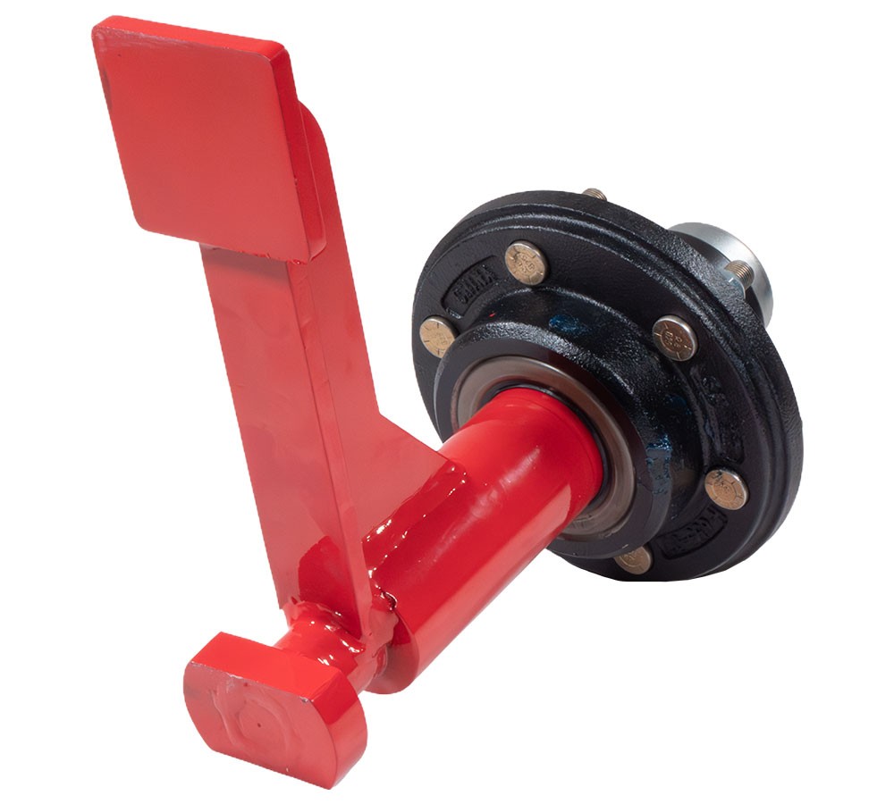 2PK 6-Lug Shipping Container Wheel Kit 8,000 lb for 20–40 ft Containers w/ Strap