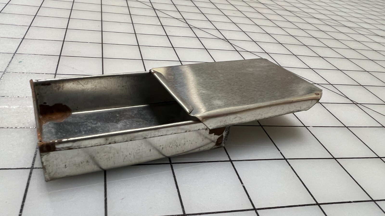 Small Tin "Match Safe" Haversack waterproof container - Civil War WW1 Reenacting