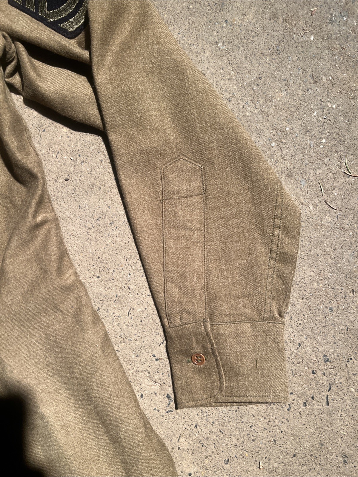 WW2 US Army 2nd Ranger Battalion Wool Enlisted Shirt OD 15 1/2 X 34 (FF251