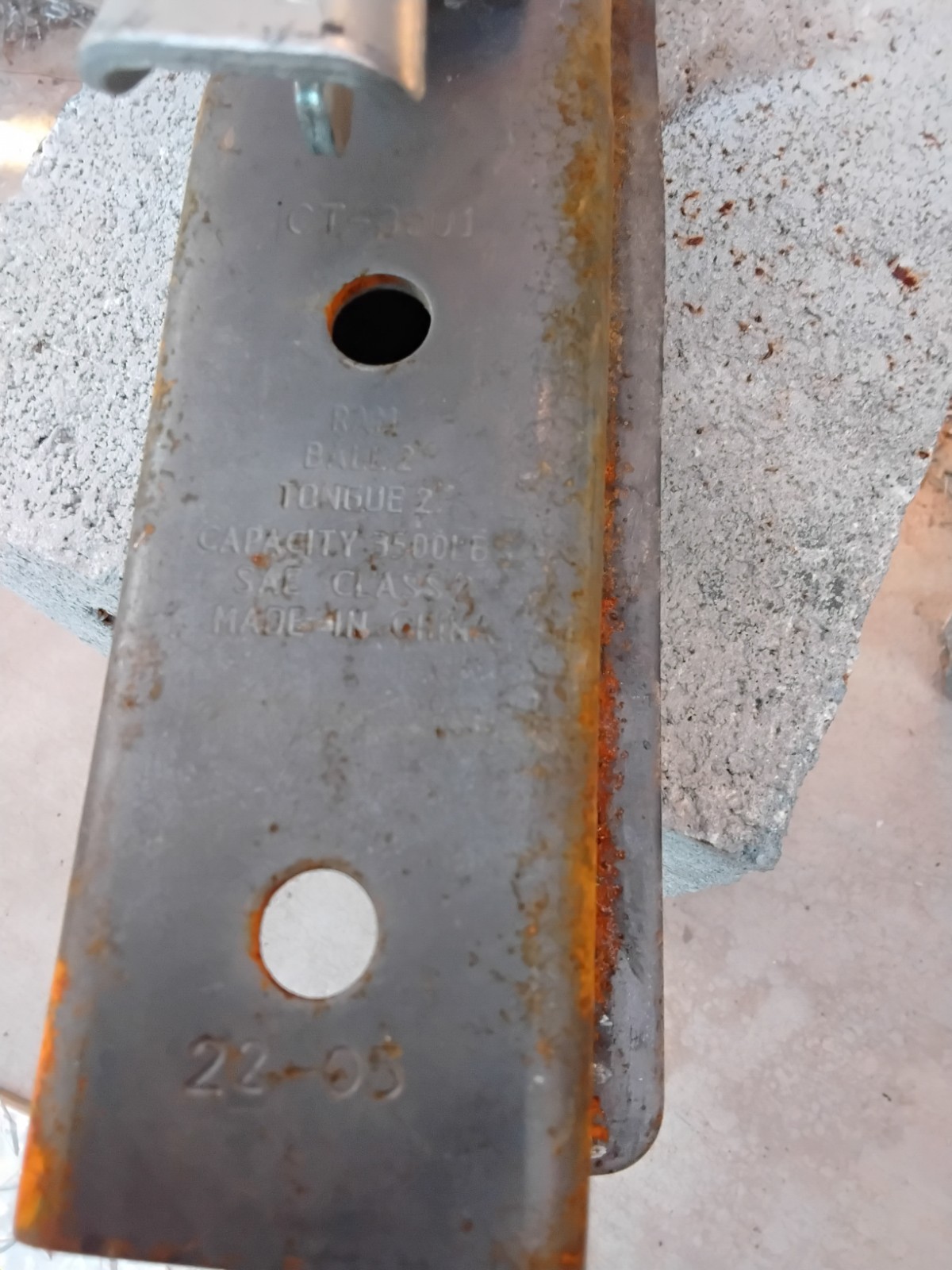 2" Straight Trailer Coupler 3500 Lb Capacity,