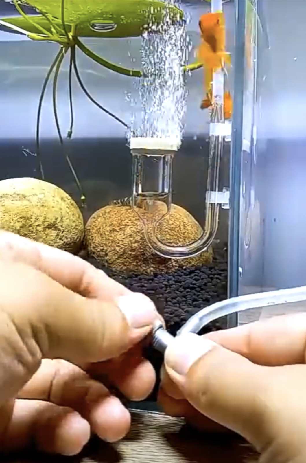 Fish Aquarium Nano Air Bubble Stone Diffuser Atomizer Tube Increase Oxygen