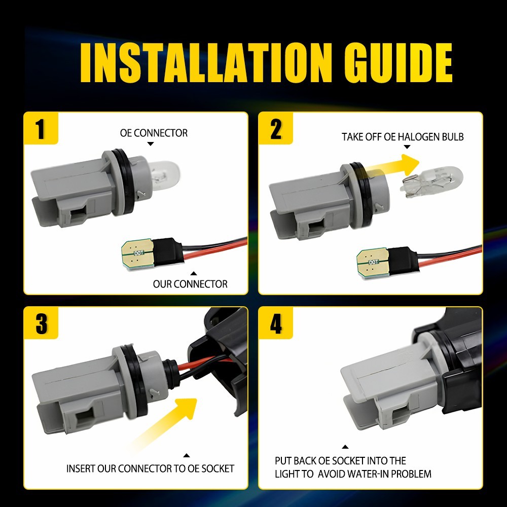 Smoked Sequential Signal LED Side Marker Lights For 16-21 Honda Civic 1-10Set