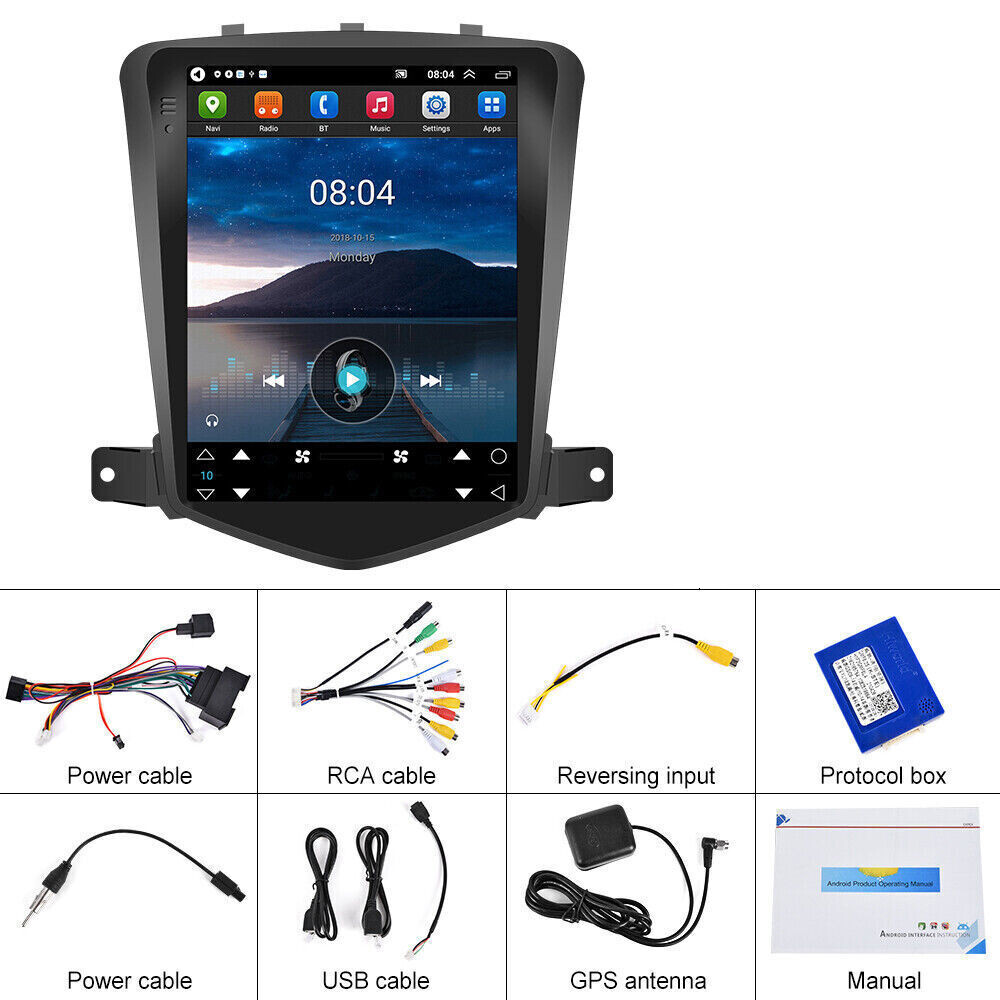 Android 13 Apple Carplay GPS NAVI Car Radio Stereo IPS For Chevy Cruze 2009-2015