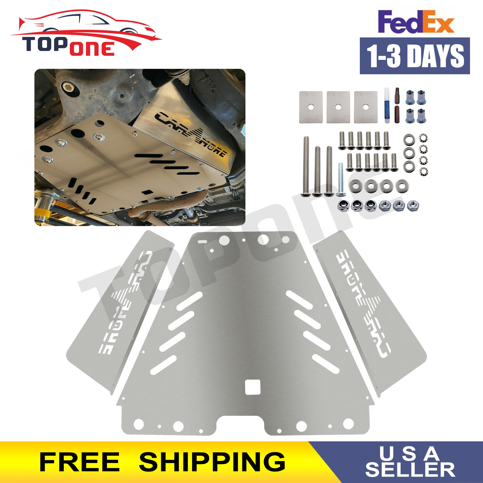 New Catalytic Shield Skid Plate Protection Fits 2005-2015 Toyota Tacoma 4WD