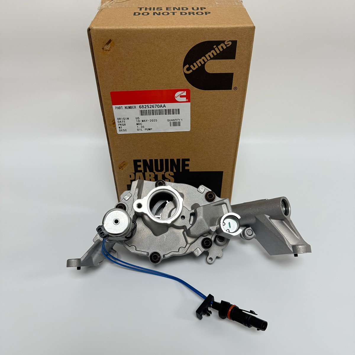 Cummins 68252670AB Engine Oil Pump & Solenoid for 2011-2018 Dodge Jeep 3.6L