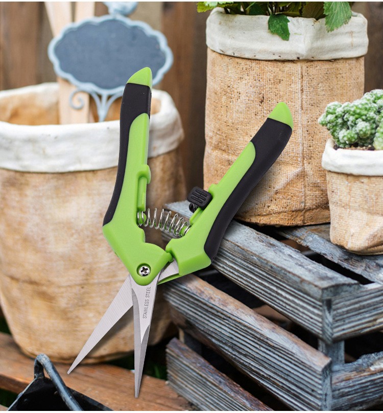 6 Pack Curved Blade Garden Scissors Trimmers Harvest Pruning Plants Trimming