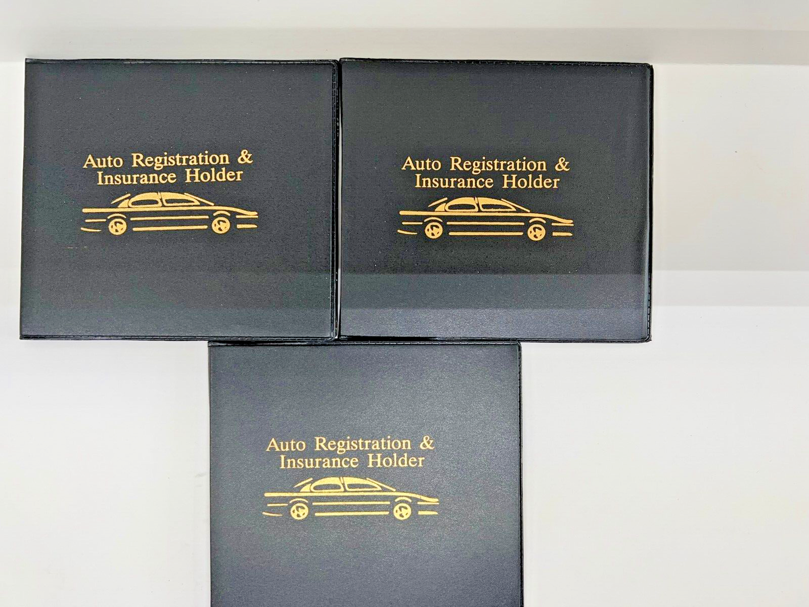 3 Auto Car Truck Registration And Insurance Case Document Holder Wallet Folder