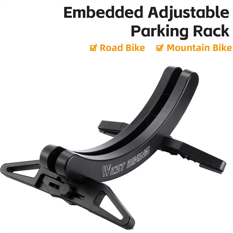 Adjustable Bicycle Stand Rack ABS MTB Road Bike Indoor Floor Parking Stand Black