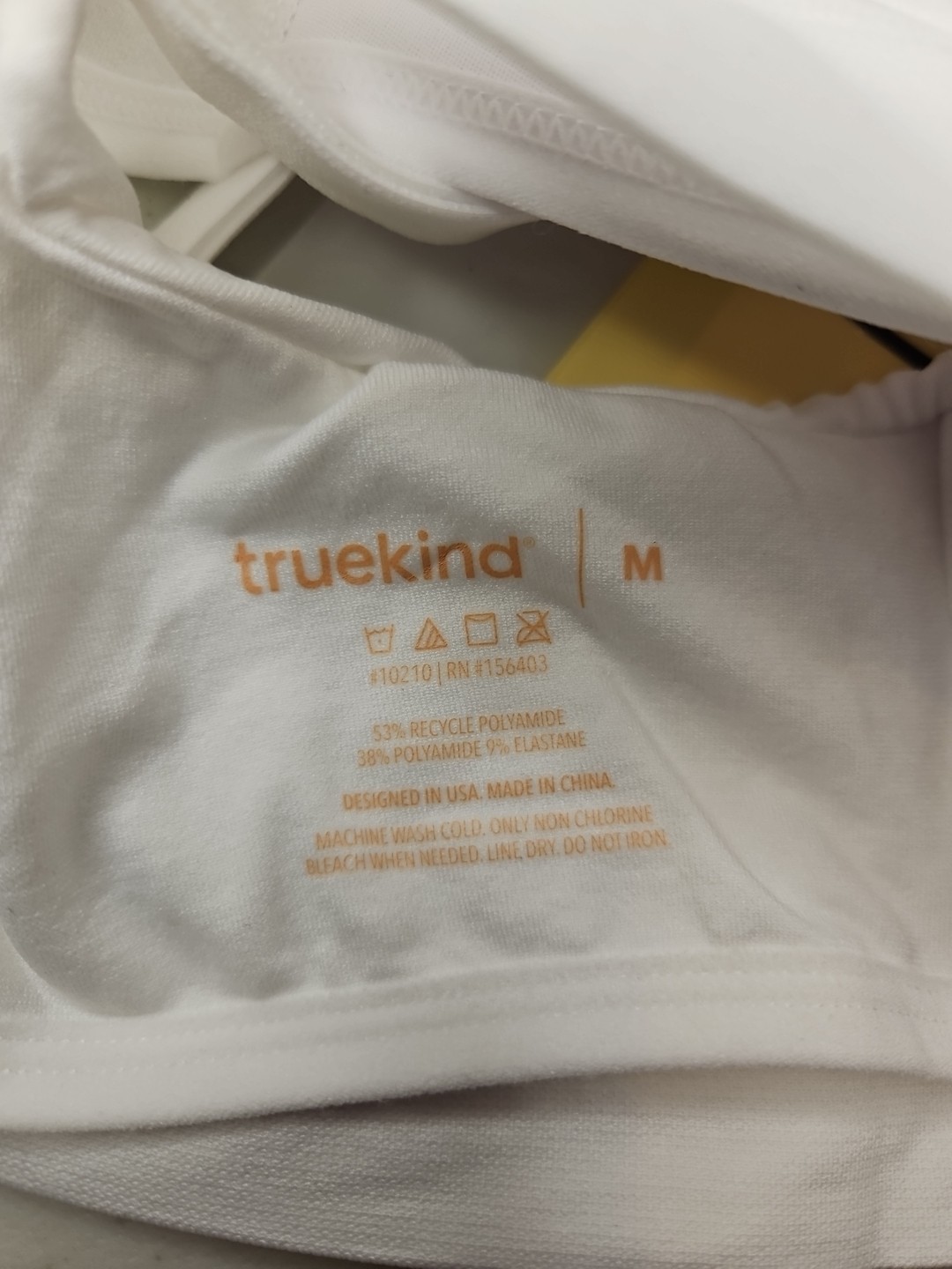 NWT Truekind Supportive Comfort Wireless Shaping Bra White Medium