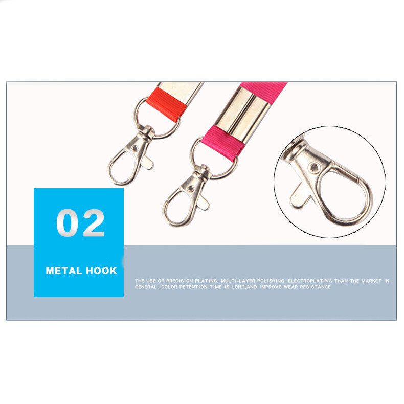 Multi Color Nylon Neck LANYARD ID Lanyard Keychain Key ID Cell Phone Holder