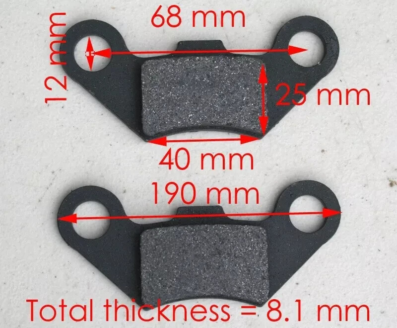 Apollo Pentora 125cc, ATV Rear Disc Brake Pads