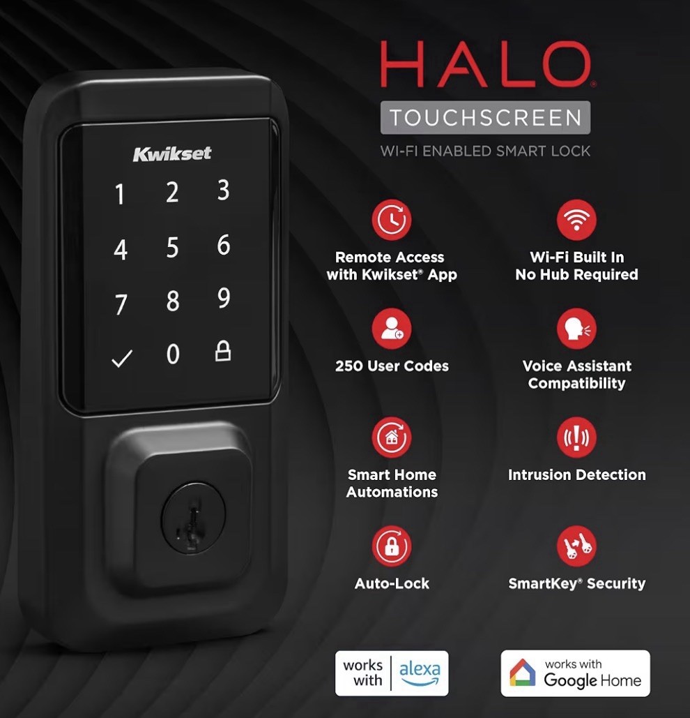 Kwikset Touchscreen Wi-Fi Enabled Smart Lock. Keyless Entry Matte Black. New.