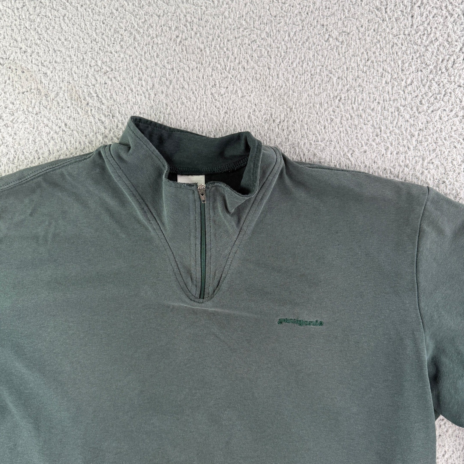 Vintage Patagonia Shirt Mens Large Long Sleeve 1/4 Zip Pullover Made In USA