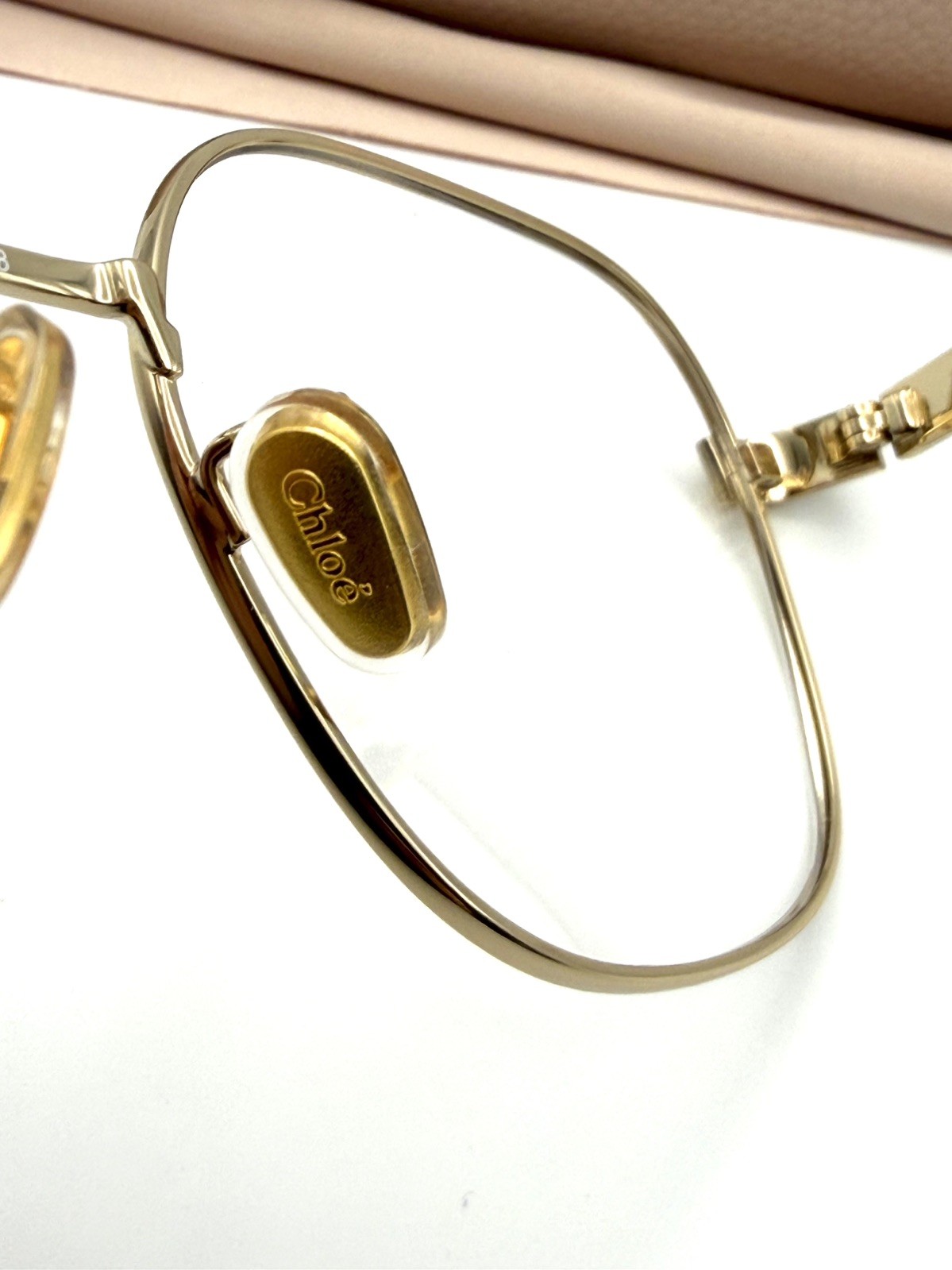 Chloe CH0274OA 002 Gold Square Eyeglasses Frame 54mm New