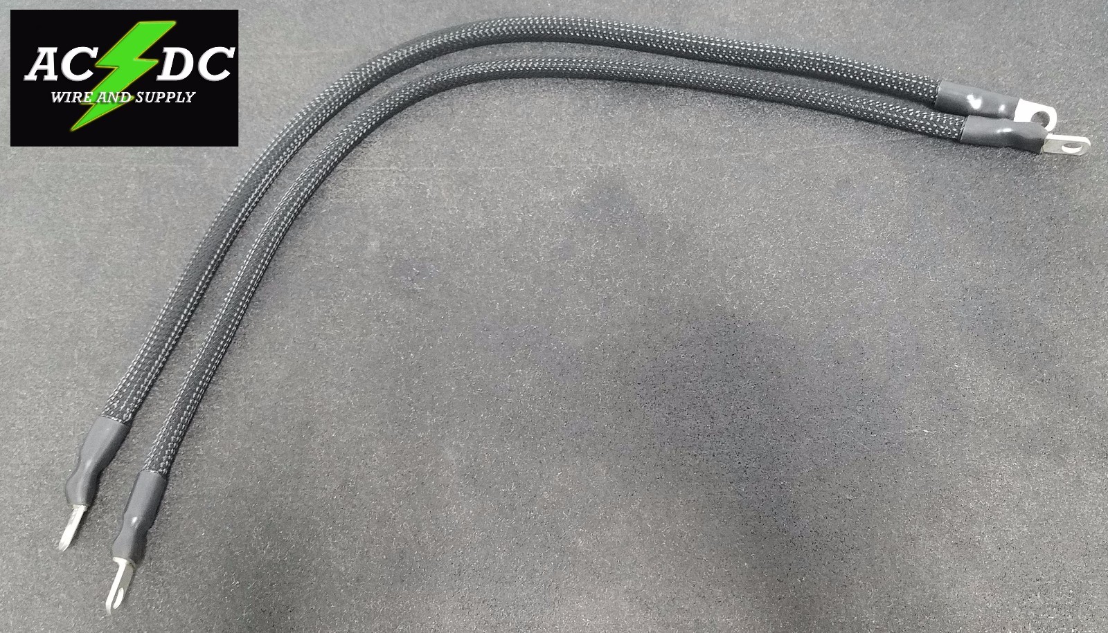 Ground Wire Kit Honda Civic Acura Integra 4 AWG GROUNDS (2PCS 11") BLACK BRAIDED