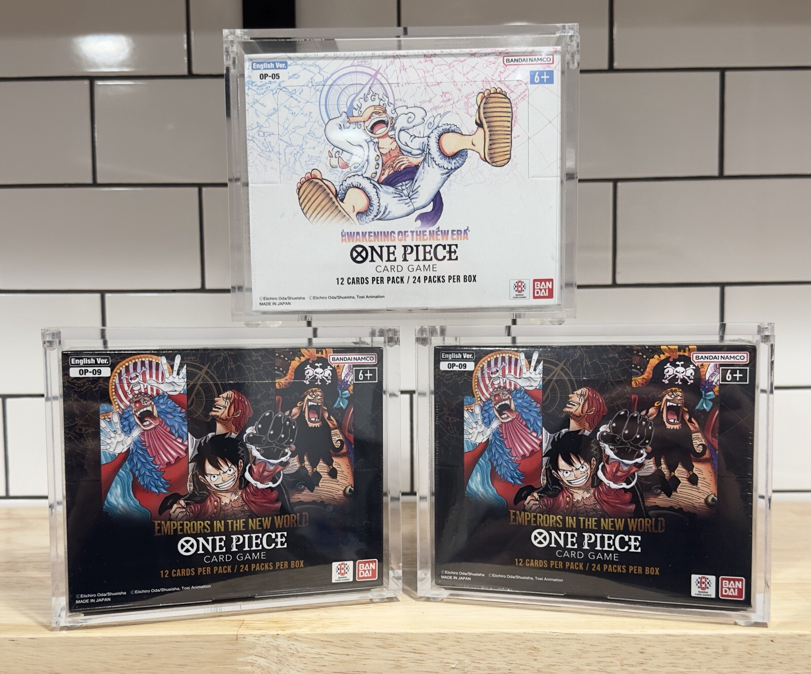 One Piece Booster Box Acrylic Case Magnetic Lid - UV Resistant - US seller