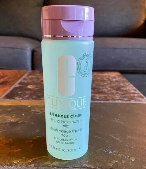 Clinique All About Clean Liquid Facial Soap Mild 6.7 oz /200ml Full Size NEW