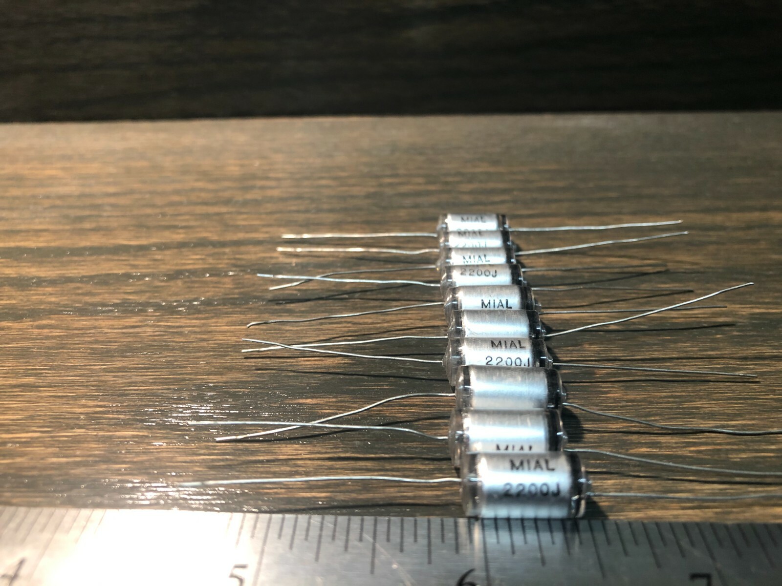 (Lot of 10) NOS Mial Polystyrene Capacitors 2200pf 630v Film/Foil type for Audio