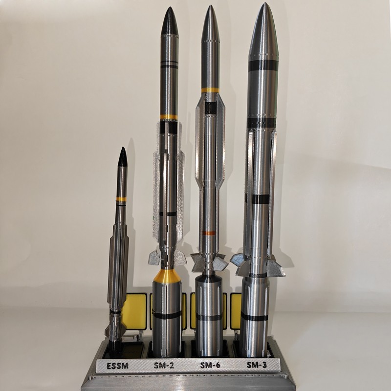 1:24 USN Full Set Standard Missile Military Model ESSM SM-2 SM-3 SM-6 3D Printed