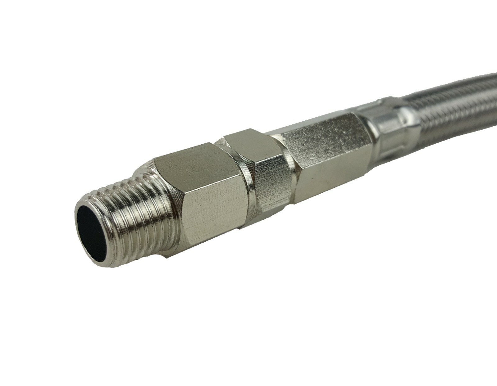 22" Air Compressor Leader Hose w/Check Valve 1/8"npt Male to 1/4"npt Male