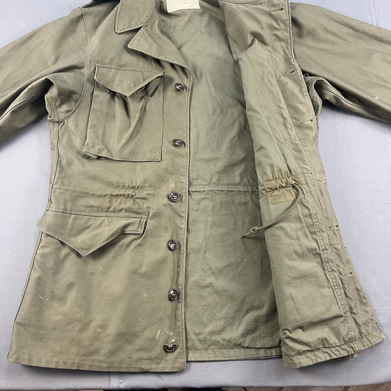 Vintage M43 Military Field Jacket WW2 40s US Army Parka Coat