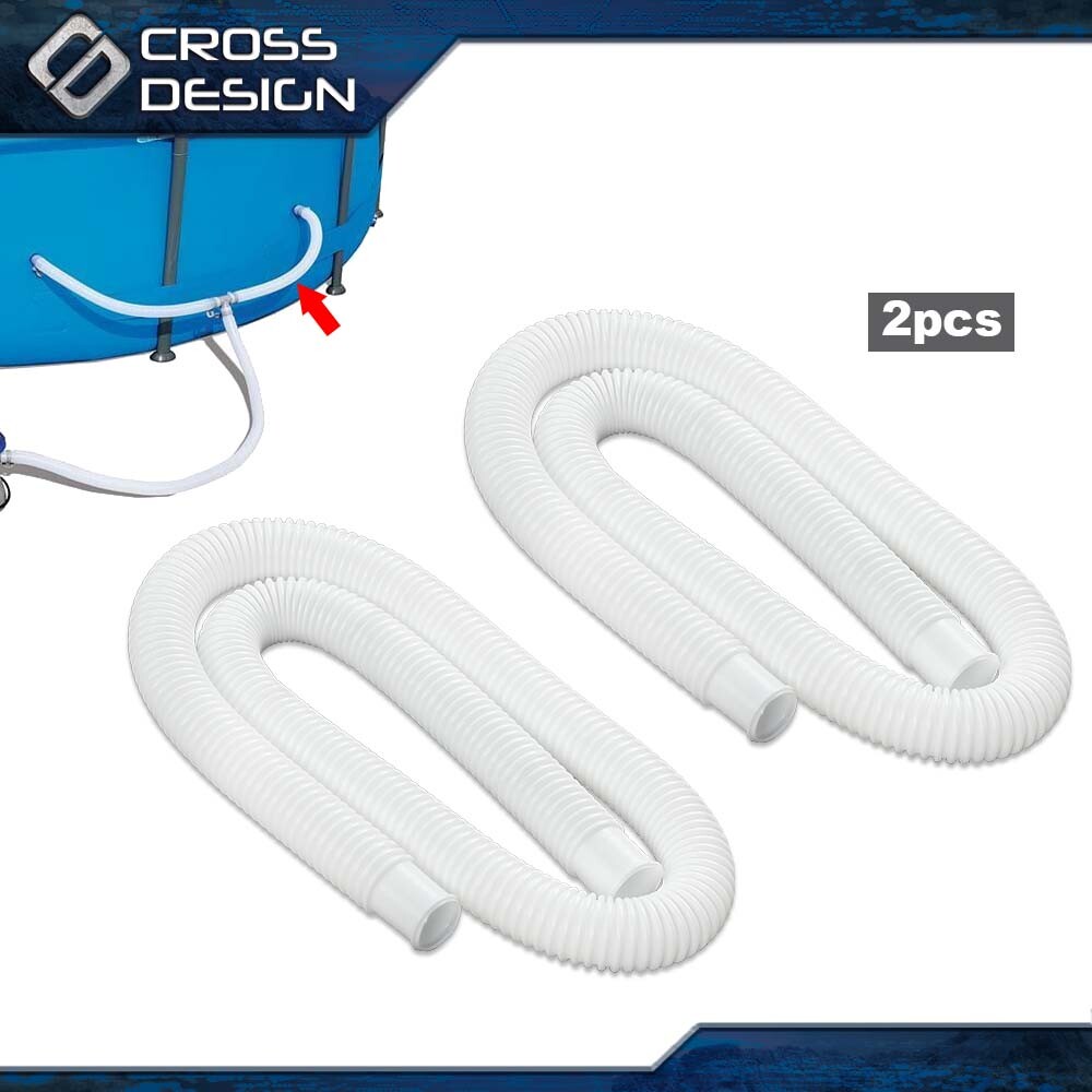 2PCS For Intex 1.25" Diameter Accessory Pool Pump Replacement Hose - 59" Long