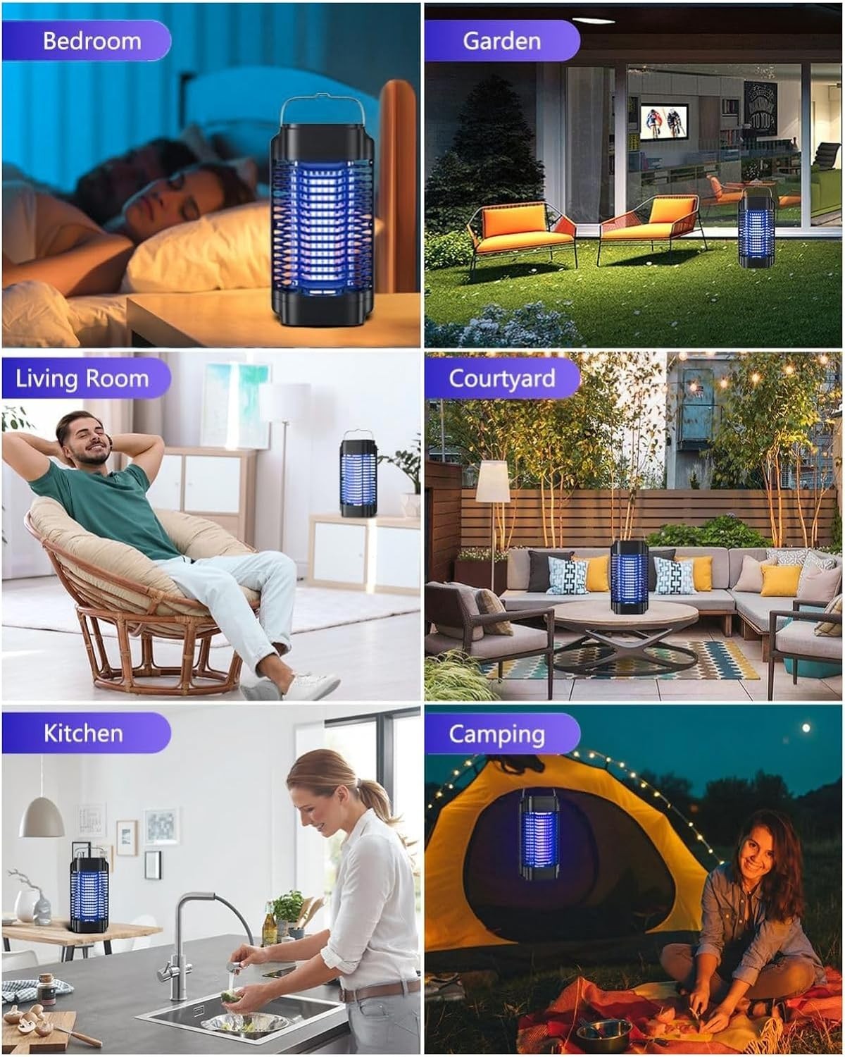 4200V Electric Mosquito Zapper Mosquito Trap Waterproof Fly Traps Mosquito