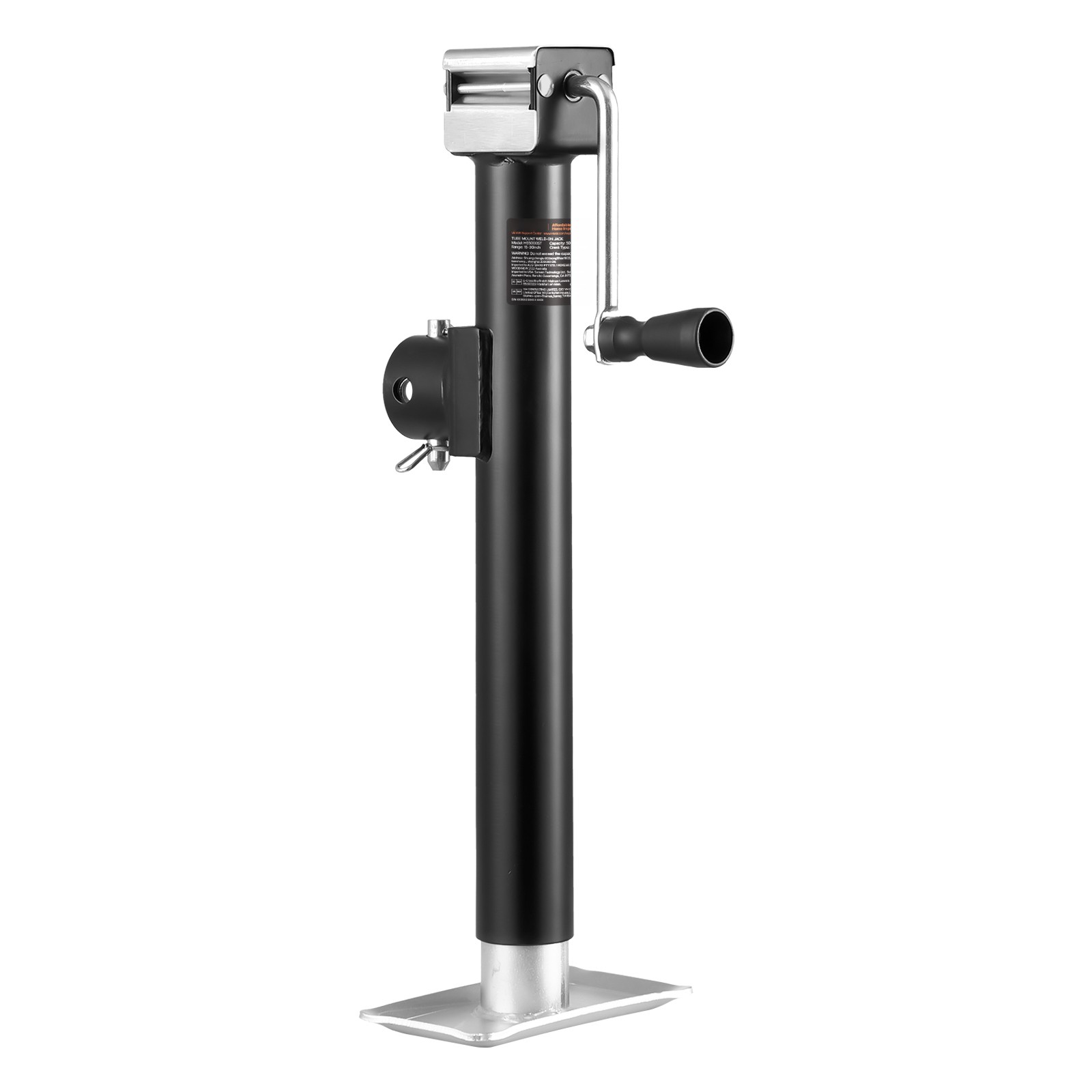 Trailer Jack Weld-on Pipe Mount Swivel Trailer Jack 5000 lbs 15" Travel
