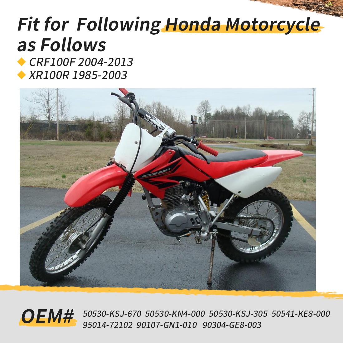 Side Kick Stand Kickstand Kit For Honda CRF100F XR100R 1985-2013 50530-KSJ-670