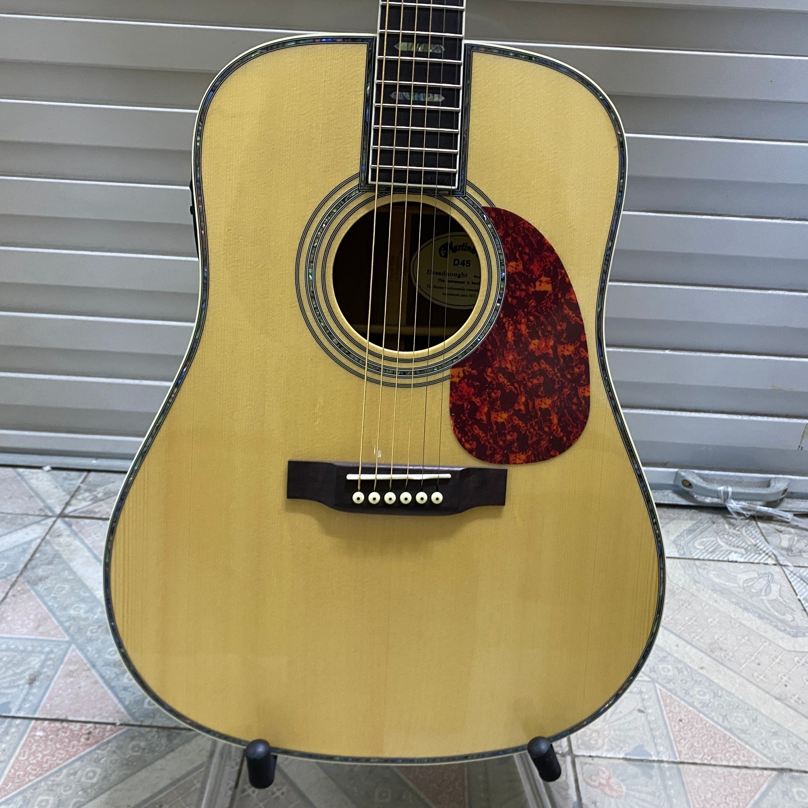 US stock ! D45 ACOUSTIC GUITAR with EQ Abalone Inlay 20 frets
