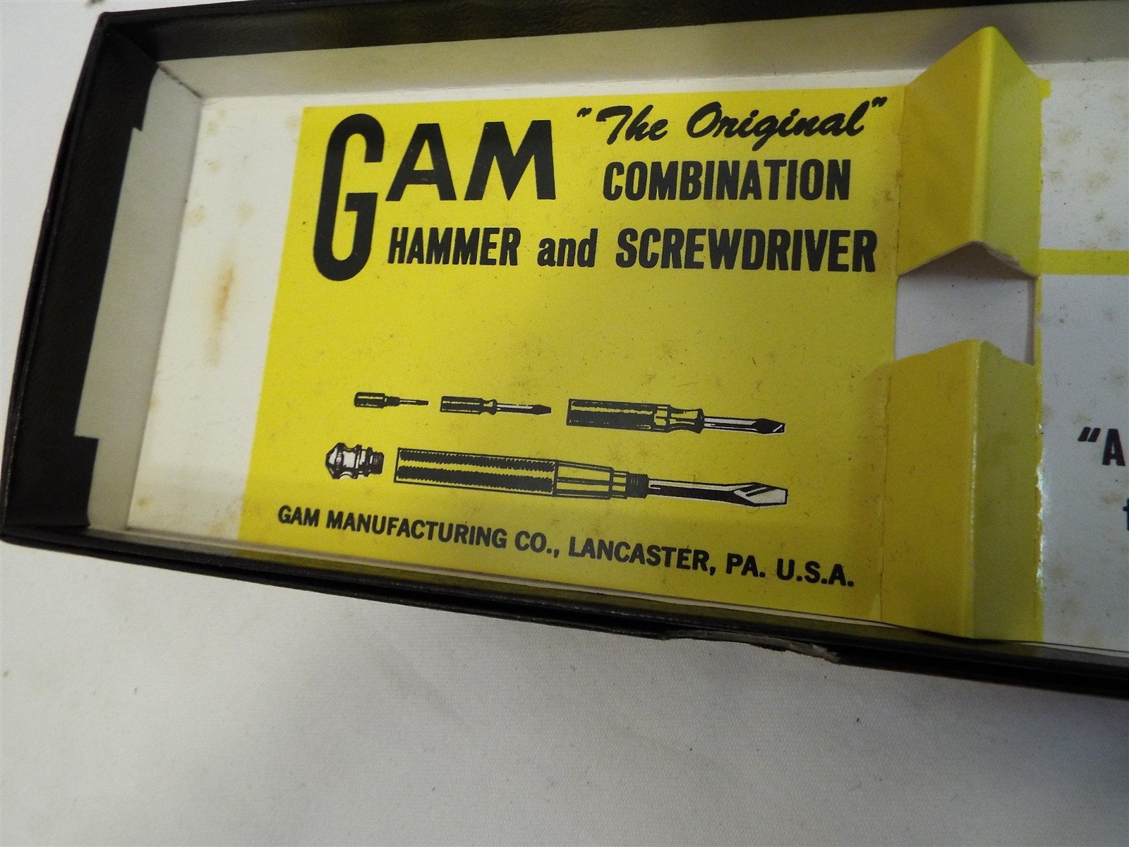 Gam Combination Hammer & Screwdriver Multi Tool in Box New Holland Premium