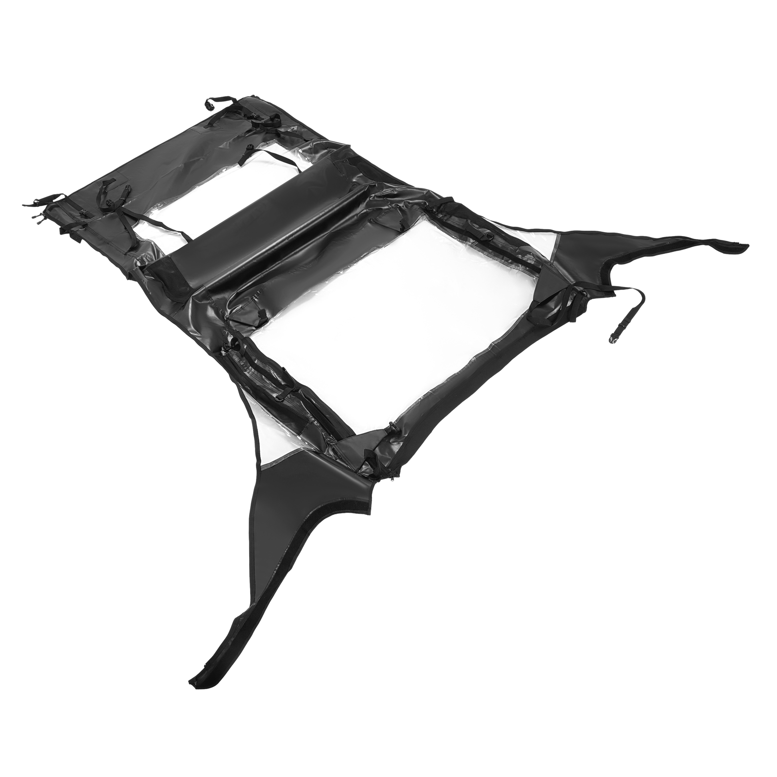 Black+Clear Soft Door UTV Cab Enclosure For 15 Kawasaki Mule 600 610 4x4 XC