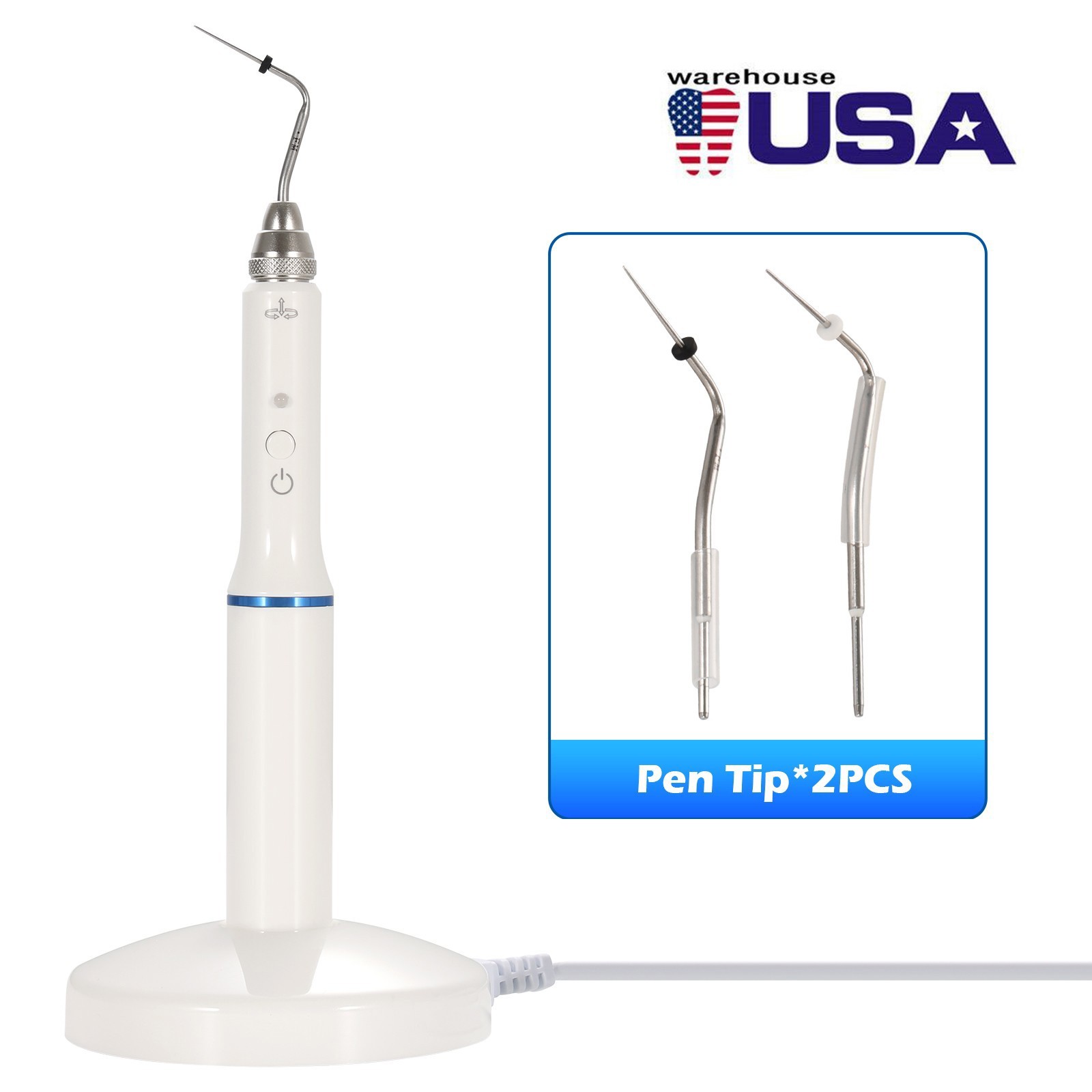 Dental Cordless Endo Heated Pen Gutta Percha Obturation System&2pcs Heated tips