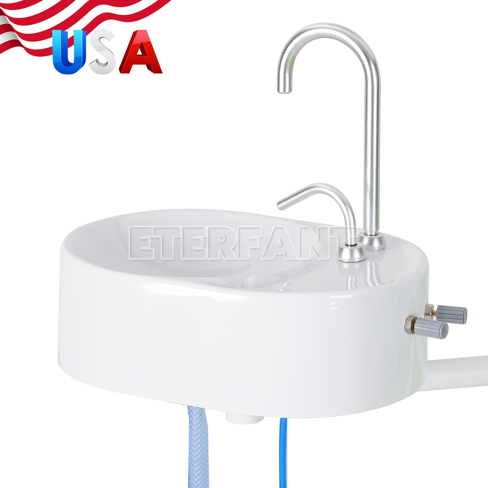 Dental Folding Chair Air Turbine Set Blue/6LED 8W/9W Oral Light for Dental Chair