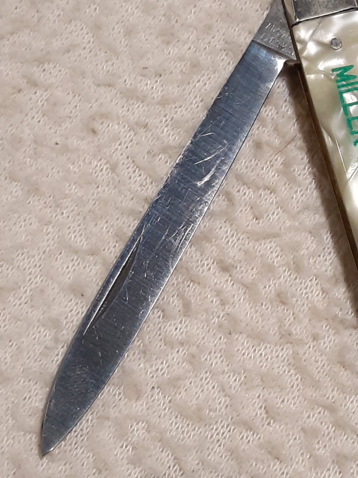 VINTAGE MURCOTT GERMANY ADVERTISING POCKET KNIFE MILLER FERTILIZER CORP BALTO MD