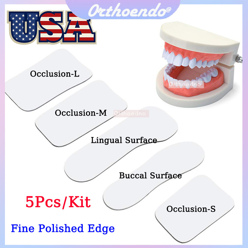1Set/5Pc Dental Ortho Mouth Mirror Intraoral Photographic Reflector Glass Mirror