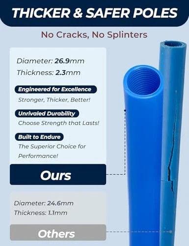 6 Pcs 6FT Pole Bending Poles for Horses, Adjustable With Ground-mounted