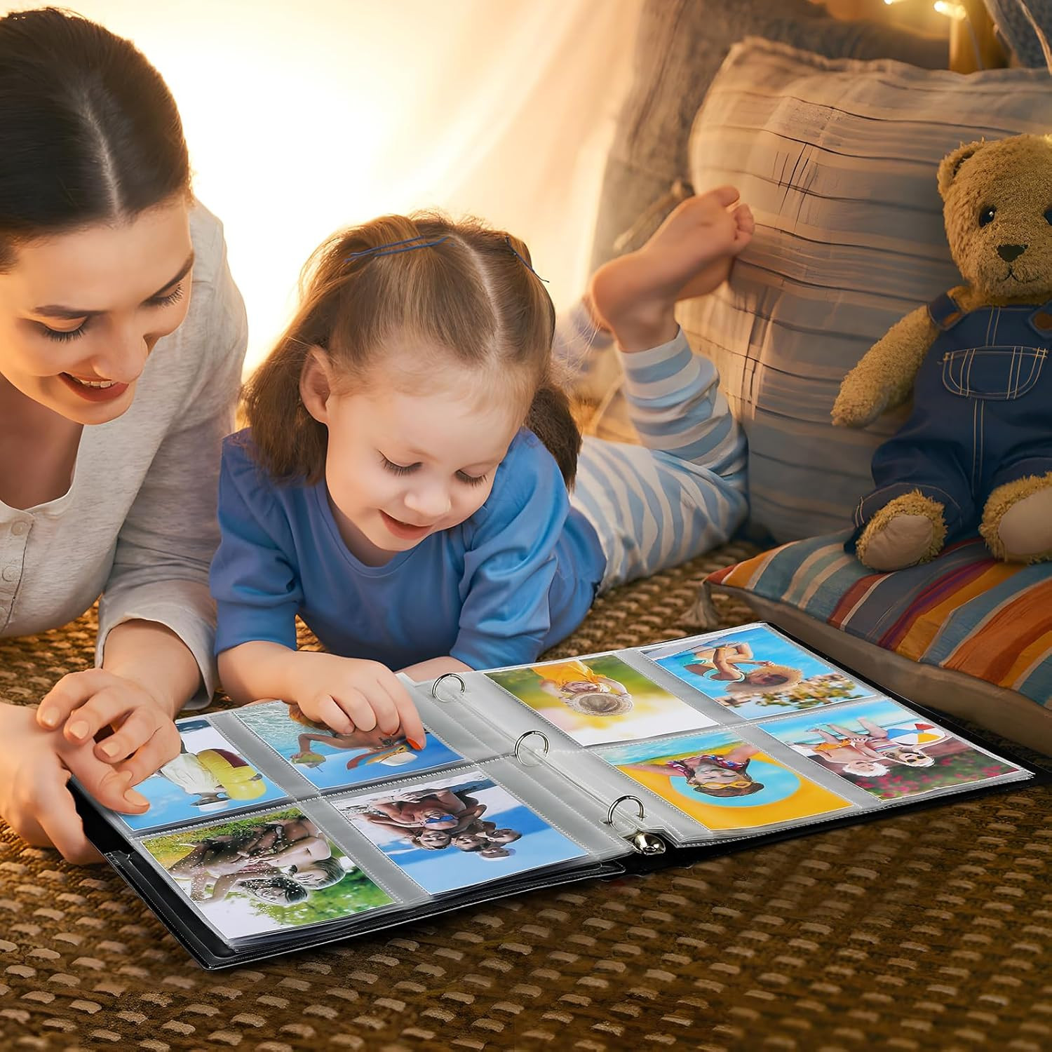 30-Pk 3.5x5 Photo Sleeves for 3-Ring Binder - Holds 240 Photos, Acid-Free