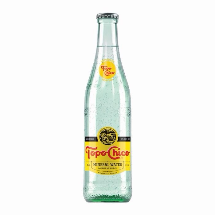 Topo Chico Sparkling Mineral Water 24 Pack Carbonated Glass Bottles 355ml